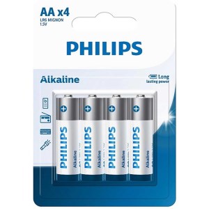 باطری قلمی AAAسفید ALKALINEفیلیپس4