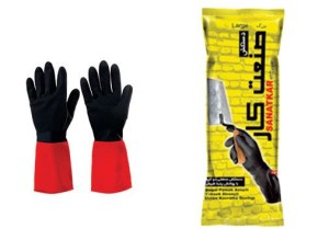 دستکش صنعت کاردولایه باپوشش پنبه طبیعیXL