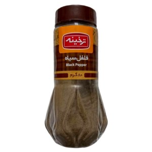 پودر فلفل سیاه بطری ترخینه80