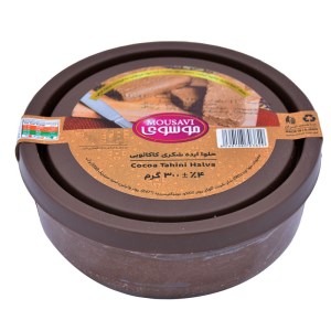 حلواارده شکری کاکائوشیشه موسوی300