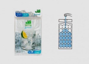 کیسه یخ 42 برگ24تکه یخ آنی