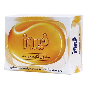 صابون شفاف گلیسرینه طلایی پوست خشک وحساس فیروز100