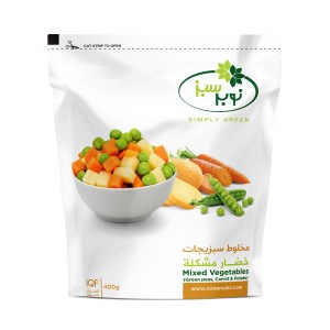 مخلوط سبزیجات(نخودفرنگی سیب زمینی هویج)وجینانوبرسبز400