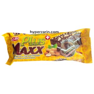 کیک دولایه کاکائوتزیین بادام زمینی مکث پلاس40