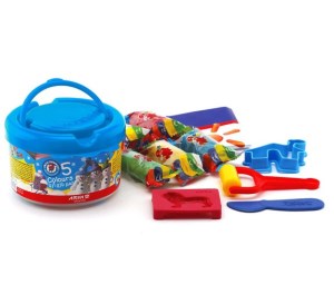 خمیربازی سطلی 5رنگ آریا