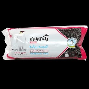 کیسه زباله مشکی بادوخت ستاره ای80*65پنگوئن25