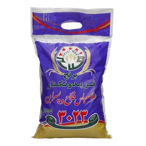 برنج کشت اول پنج ستاره فلاح وپسران کیسه نایلونی آبی10(کیلو)