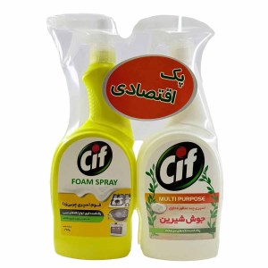 پک اقتصادی اسپری فوم چربی زدای + اسپری چند منظوره جوش شیرین سیف750