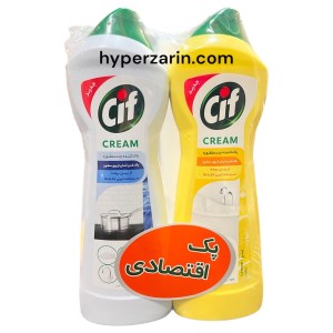 پک اقتصادی مایع کرمی تمیز کننده سطوح رایحه لیمو و آمونیا سیف1