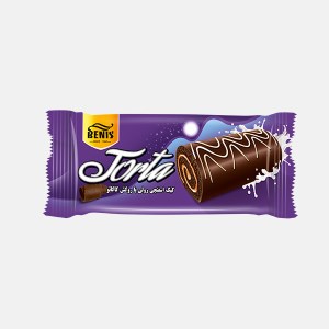 کیک مینی رول باروکش شکلات بنیس42