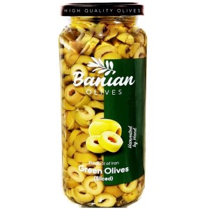 زیتون سبزشوراسلایس بانیان460