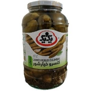 خیارشورمعمولی یک و یک شیشه1450