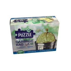 کیسه زباله سه رول پرفراژدار کوچک50.70پازل300گرم