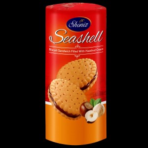 بیسکویت کرمدارشکلات فندق لیوانی شونیز210