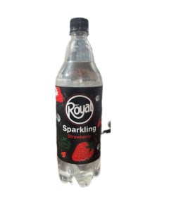آب گازداربی رنگ طعم توت فرنگی رویال1