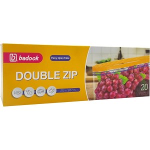 کیسه فریزرزیپ کیپ30*25بادوک20عدد