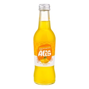 آبمیوه گازدارشیشه پرتقال انبه عالیس250