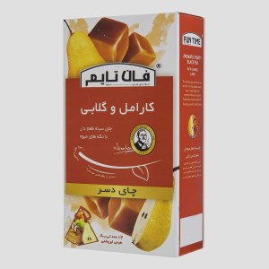 چای سیاه طعم دارباتکه میوه کارامل گلابی فان تایم کیسه12