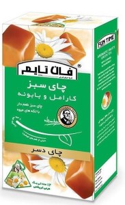 چای سبزکارامل و بابونه(چای دسر)فان تایم جعبه12