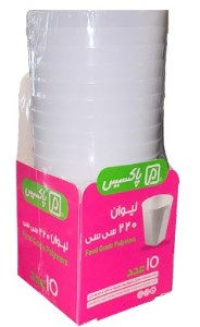 لیوان یکبار مصرف شفاف220 پاکسیس10عددی