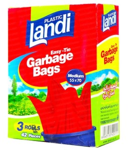 کیسه زباله آسان گره متوسط55*70لندی3رول42