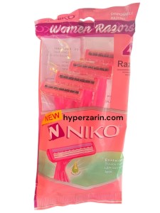 ژیلت3لبه پفکی مردانه وزنانه4عددیniko