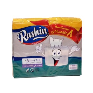 دستمال کاغذی پک8تایی 200برگ2لایه راشین