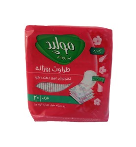 نواربهداشتی مولپدروزانه عصاره آلوئه ورا نازک صورتی20