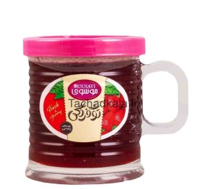 مربا توت فرنگی لیوانی موسوی شیشه245