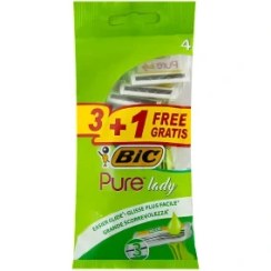 ژیلت 3لبه پیور سبز بیک 3+1