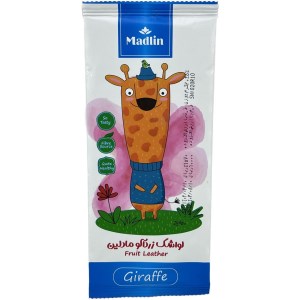 لواشک ورقه ای زردآلو طرح زرافه مادلین