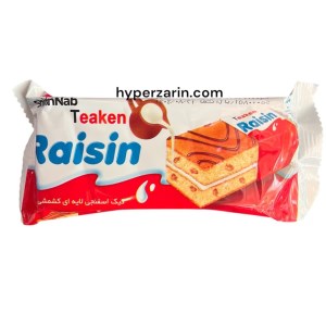 کیک لایه ای اسفنجی کشمشی تیکن 80