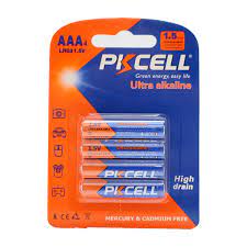 باطری نیم قلمی 4عددیpkcell(ultra alkaline)