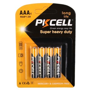 باطری نیم قلمی 4عددیpkcell (super heavy duty)