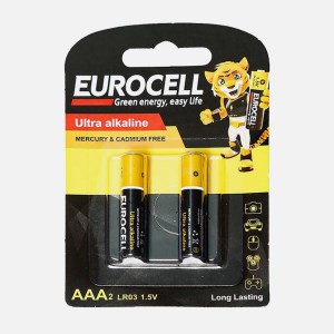 باطری اولتراآلکالین نیم قلمی کارتیEUROCELLعدد2