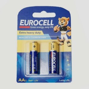 باطری کربن زینک نیم قلمیEUROCELLعدد2